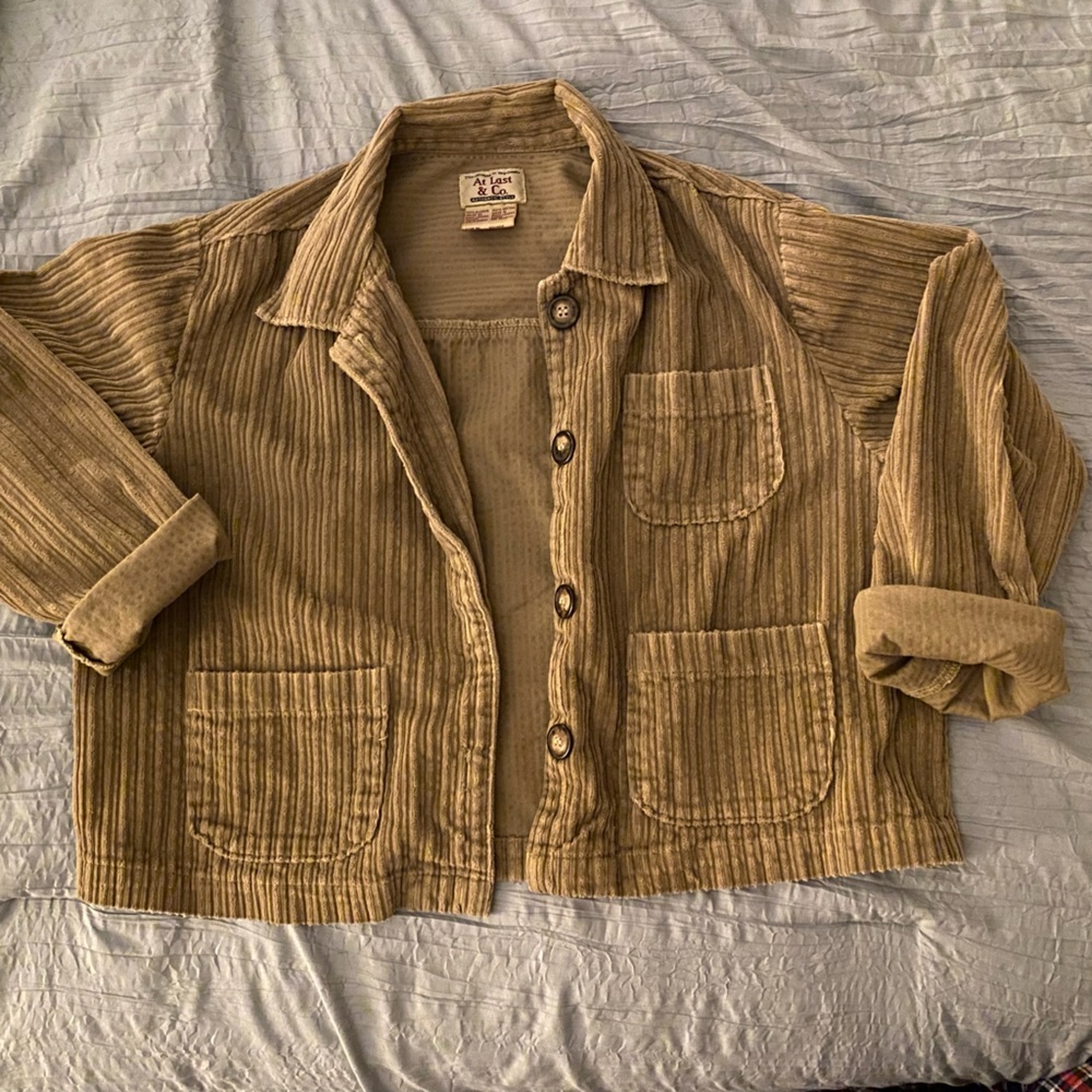 Vintage 100% Cotton Corduroy Button-Up Jacket